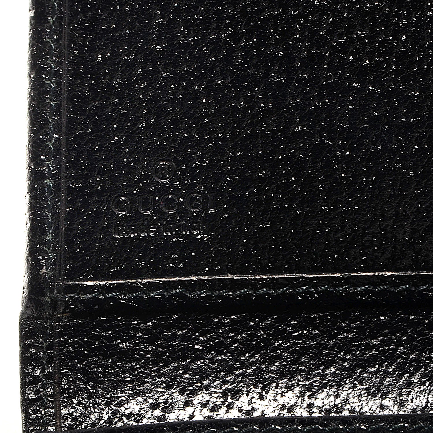 Gucci Leather Metal Bar Continental Wallet Black 6 of 7