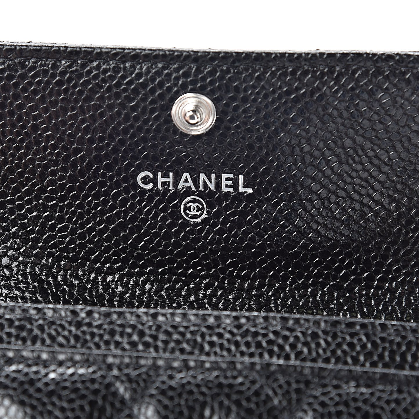 Caviar Quilted Flap Card Holder So Black