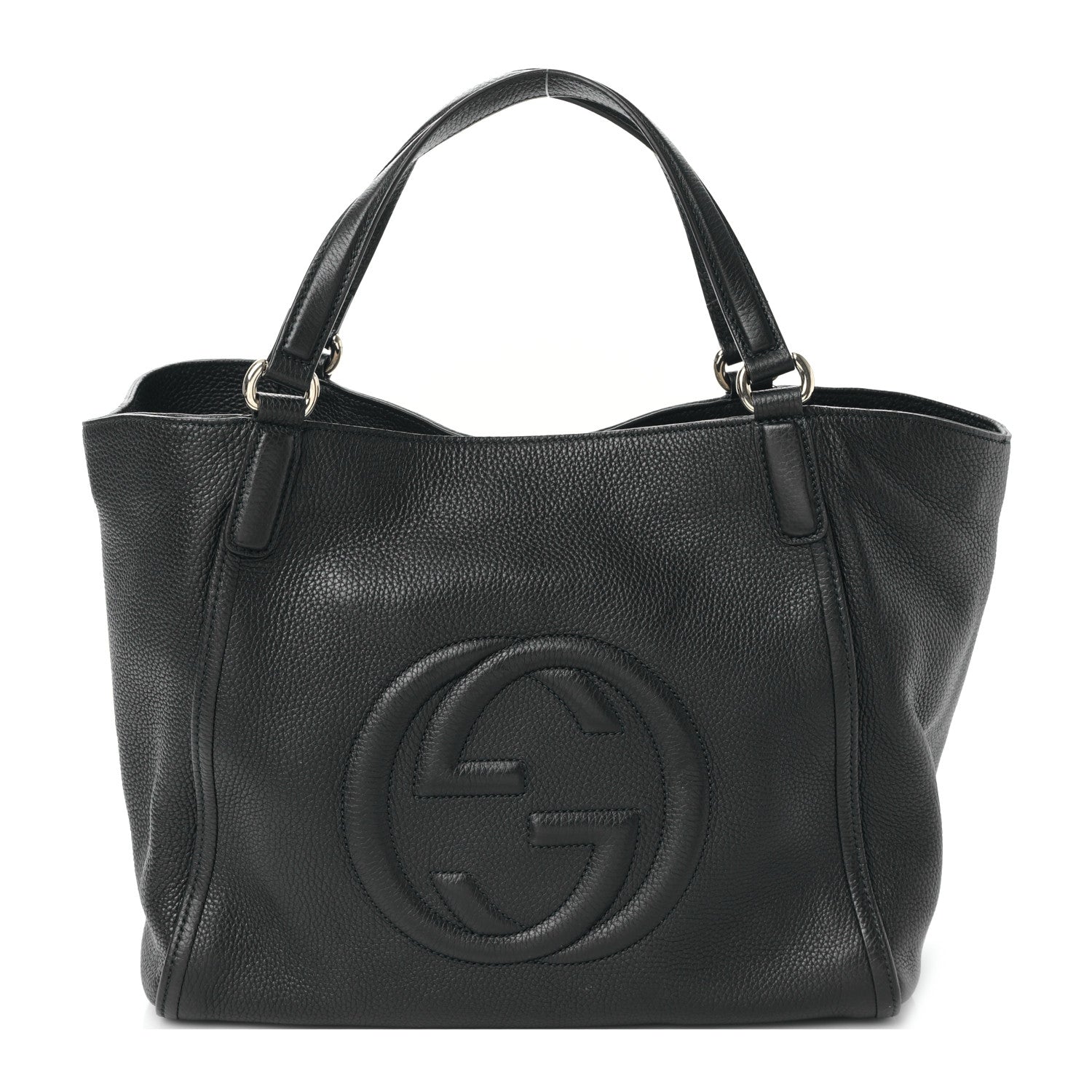 Gucci Pebbled Calfskin Medium Soho Shoulder Bag Black 1 of 9
