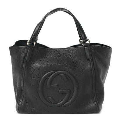Gucci Pebbled Calfskin Medium Soho Shoulder Bag Black 1 of 9