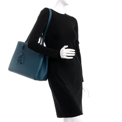 Fendi Vitello Elite Flamingo Regular 2Jours Tote Oceano 2 of 9