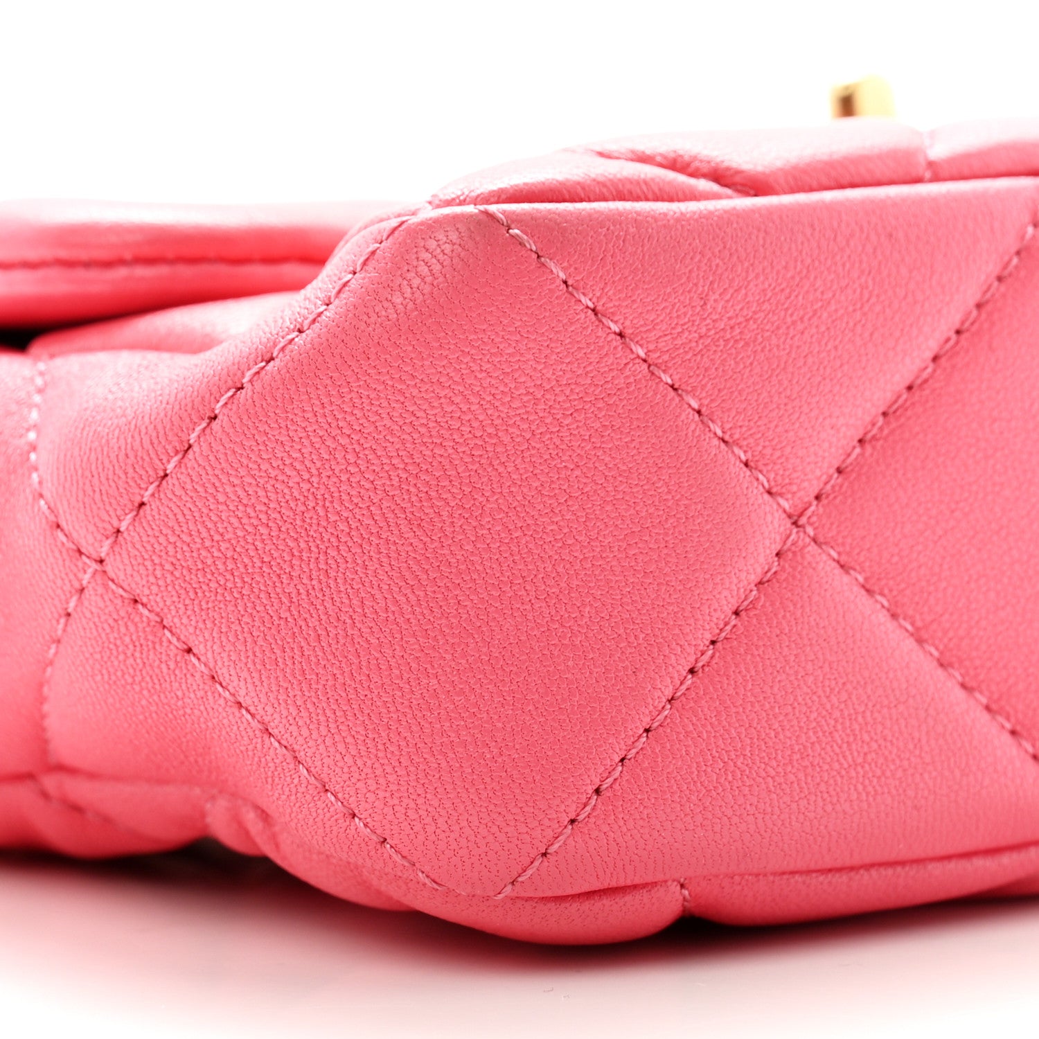 Chanel Lambskin Plexiglass Quilted Coco Love Mini Flap Pink
