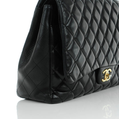 Chanel Lambskin Quilted Maxi Double Flap Black 11 of 11
