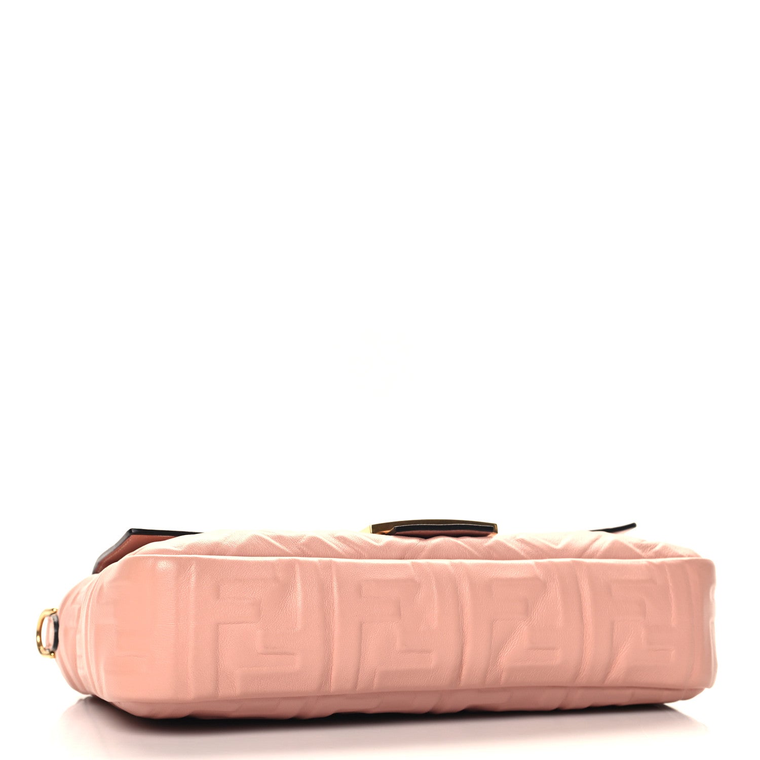 Fendi Nappa FF 1974 Embossed Baguette Rosa Bourbon 4 of 11