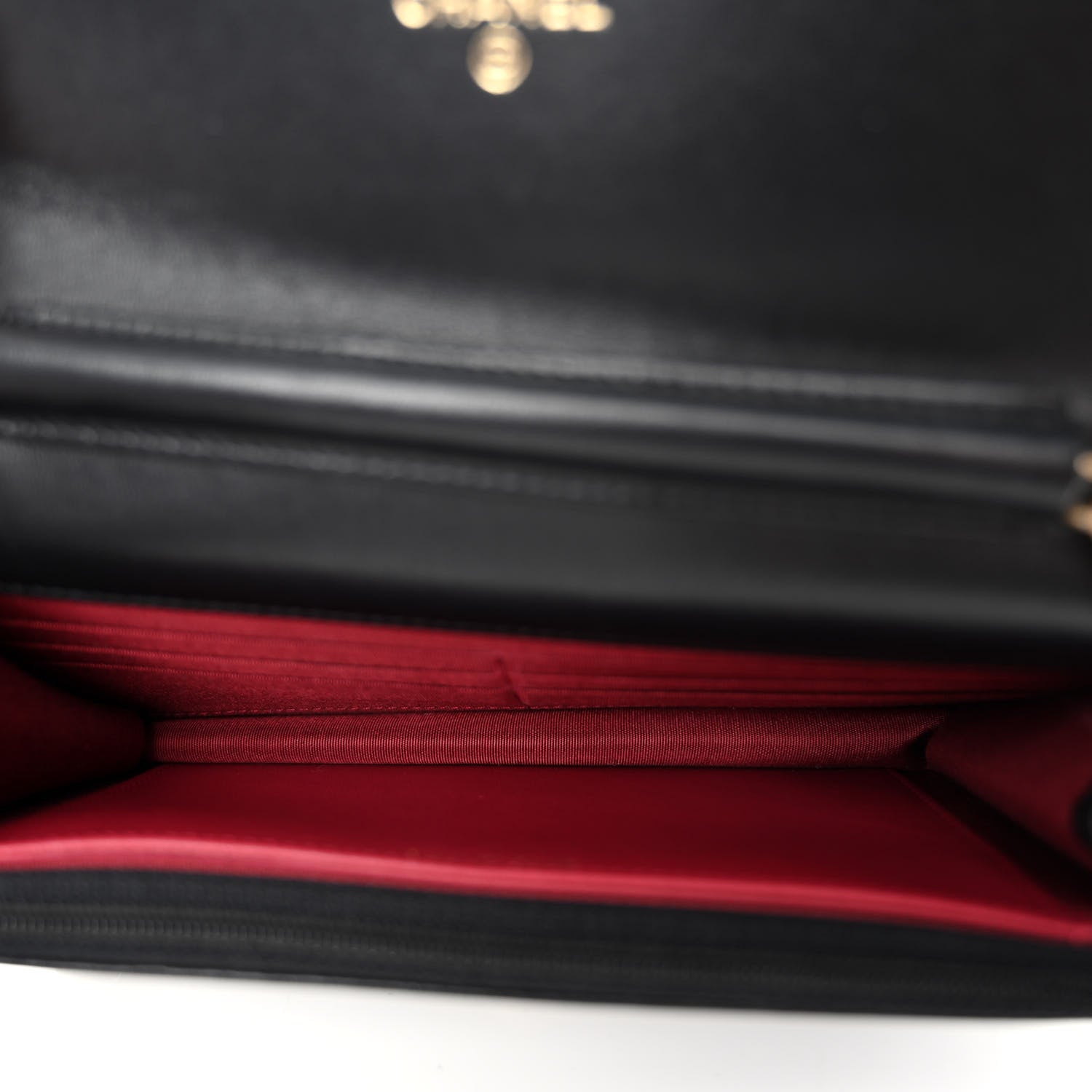 Chanel Lambskin Quilted Pearl Crown Wallet On Chain WOC Black 5 of 11