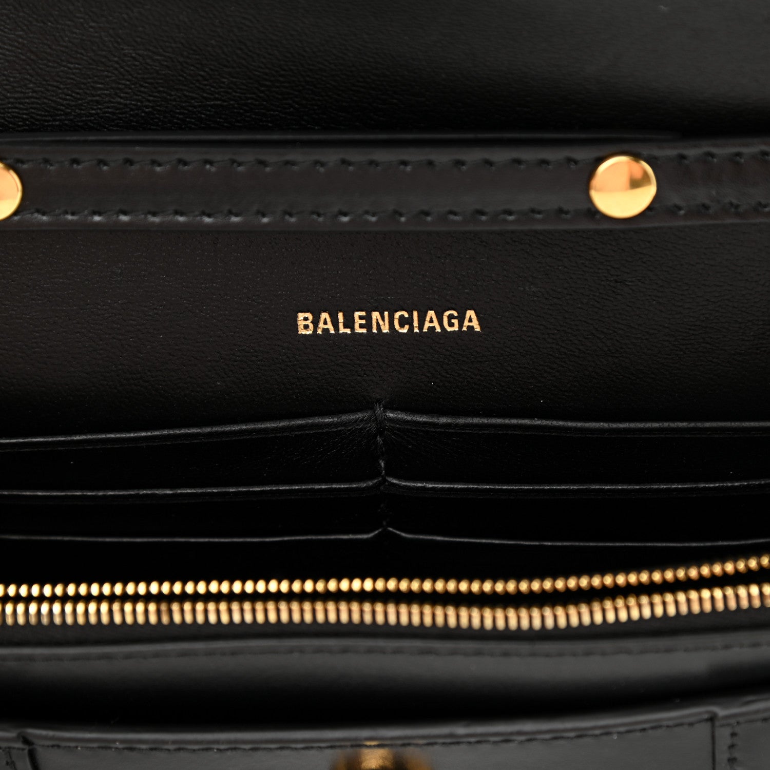 Balenciaga Shiny Box Calfskin Hourglass Chain Bag Black 6 of 7