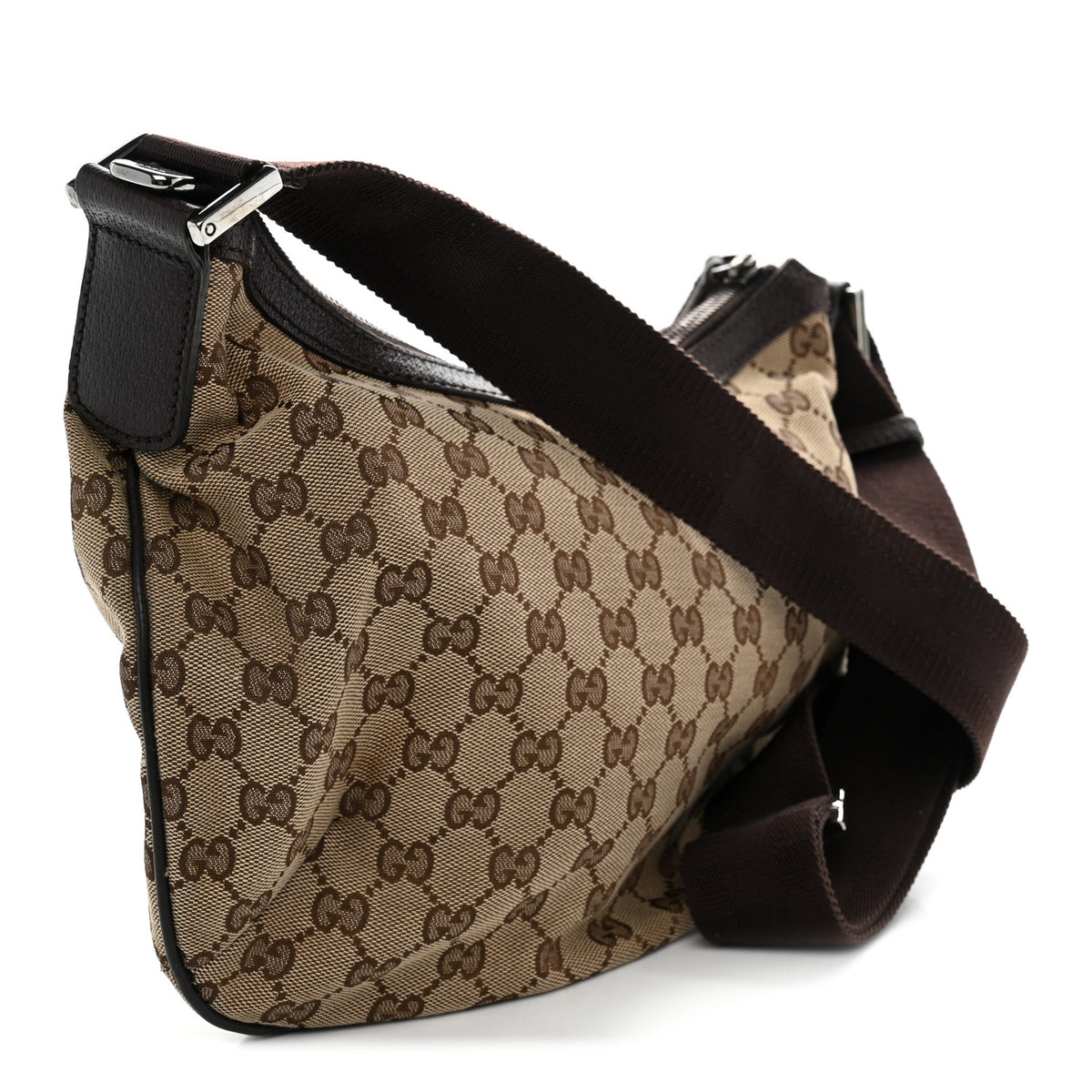 Monogram Medium Half Moon Hobo Dark Brown