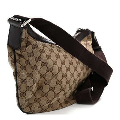 Gucci Monogram Medium Half Moon Hobo Dark Brown 3 of 10