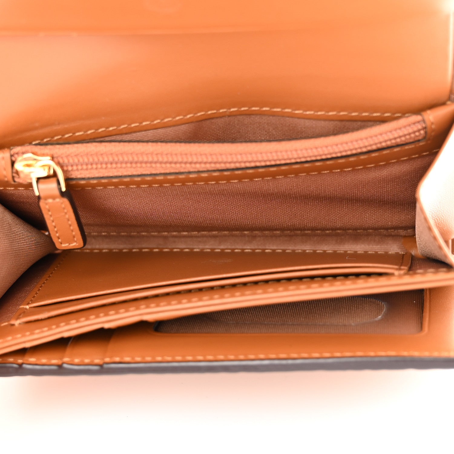 MCM Visetos New Year Series Rooster Three-Fold Flap Wallet Cognac 5 of 14