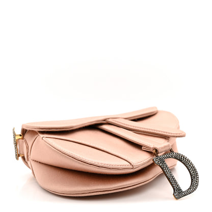 Christian Dior Satin Crystal Mini Saddle Bag Powder Beige 7 of 19