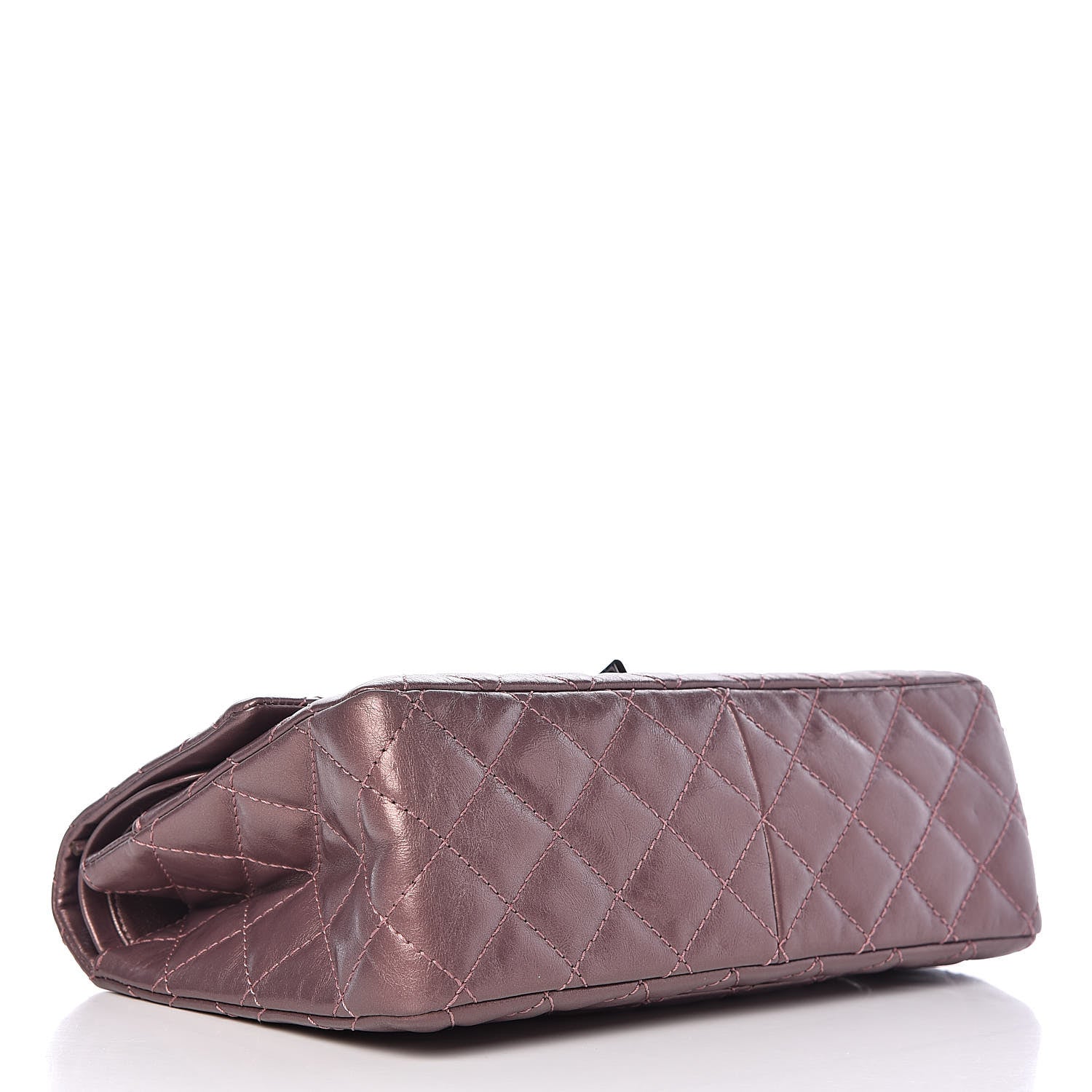 Chanel Metallic Aged Calfskin Quilted 2.55 Reissue 226 Flap Rose Fonce 4 of 10