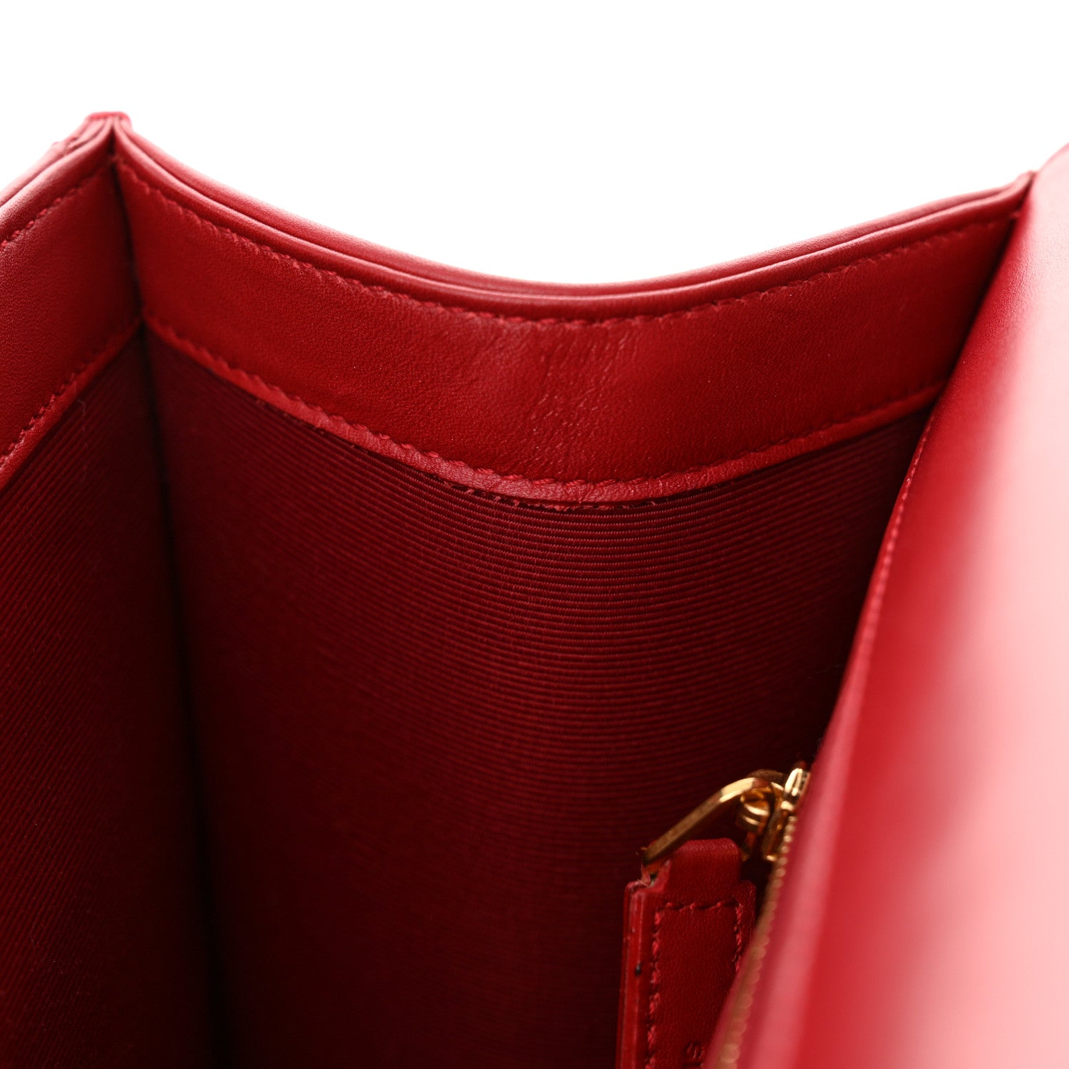 Saint Laurent Grain De Poudre Matelasse Chevron Large Monogram Satchel Lipstick Red 11 of 15