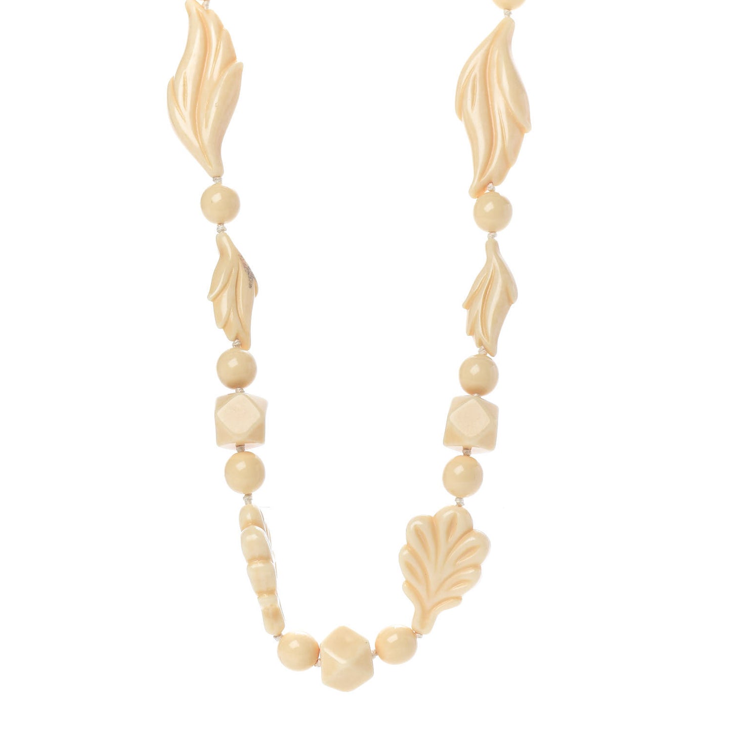 Resin Leaf Bead Necklace