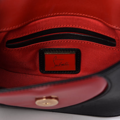 Christian Louboutin Calfskin Heart Sweety Charity Crossbody Bag Black Red 8 of 10