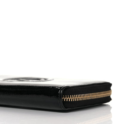 Gucci Patent Calfskin Soho Zip Around Wallet Black 8 of 9