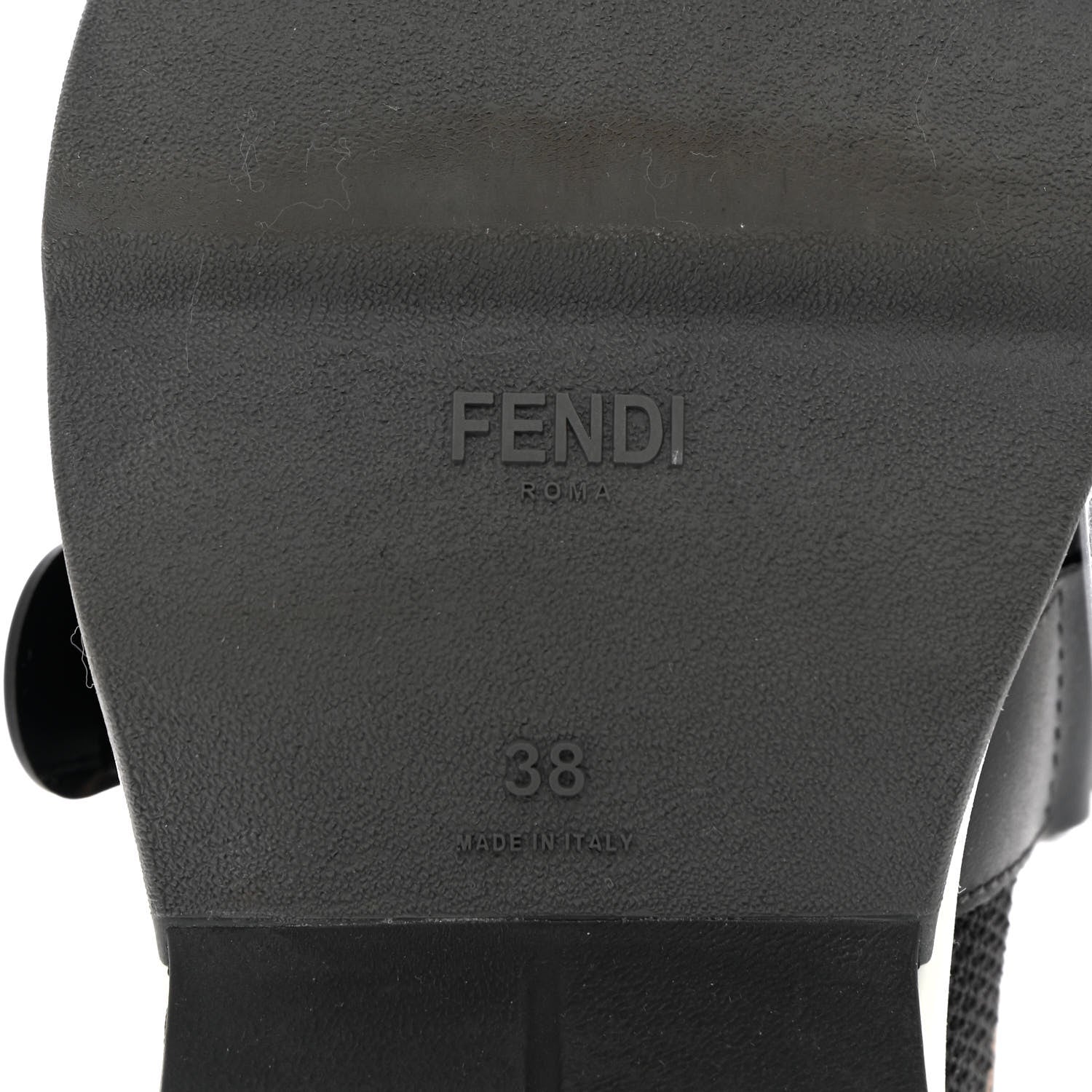 Fendi Stretch Yarn FF Stiff Band Rockoko Sneakers 38 Black White Tobacco 7 of 13