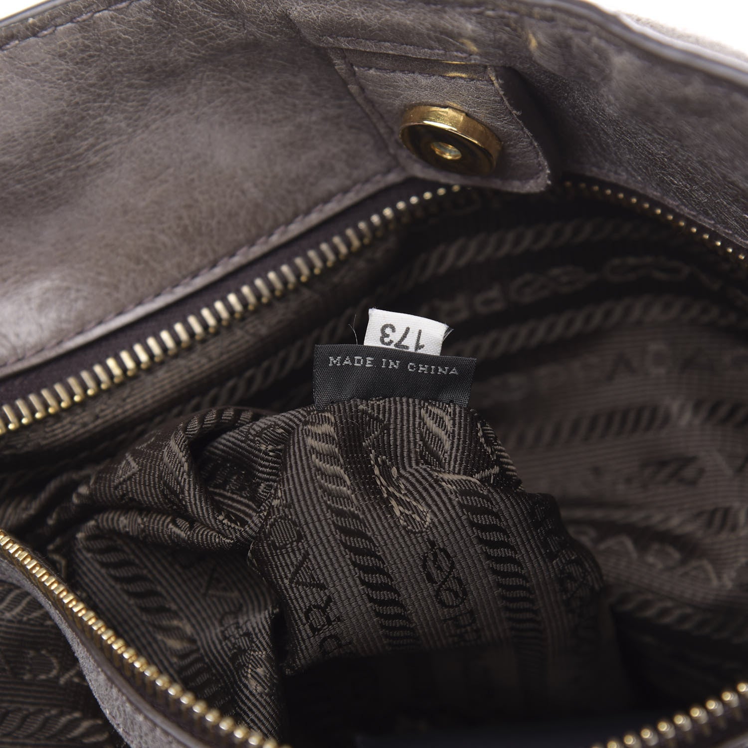 Prada Vitello Shine Top Handle Bag Fumo 8 of 16