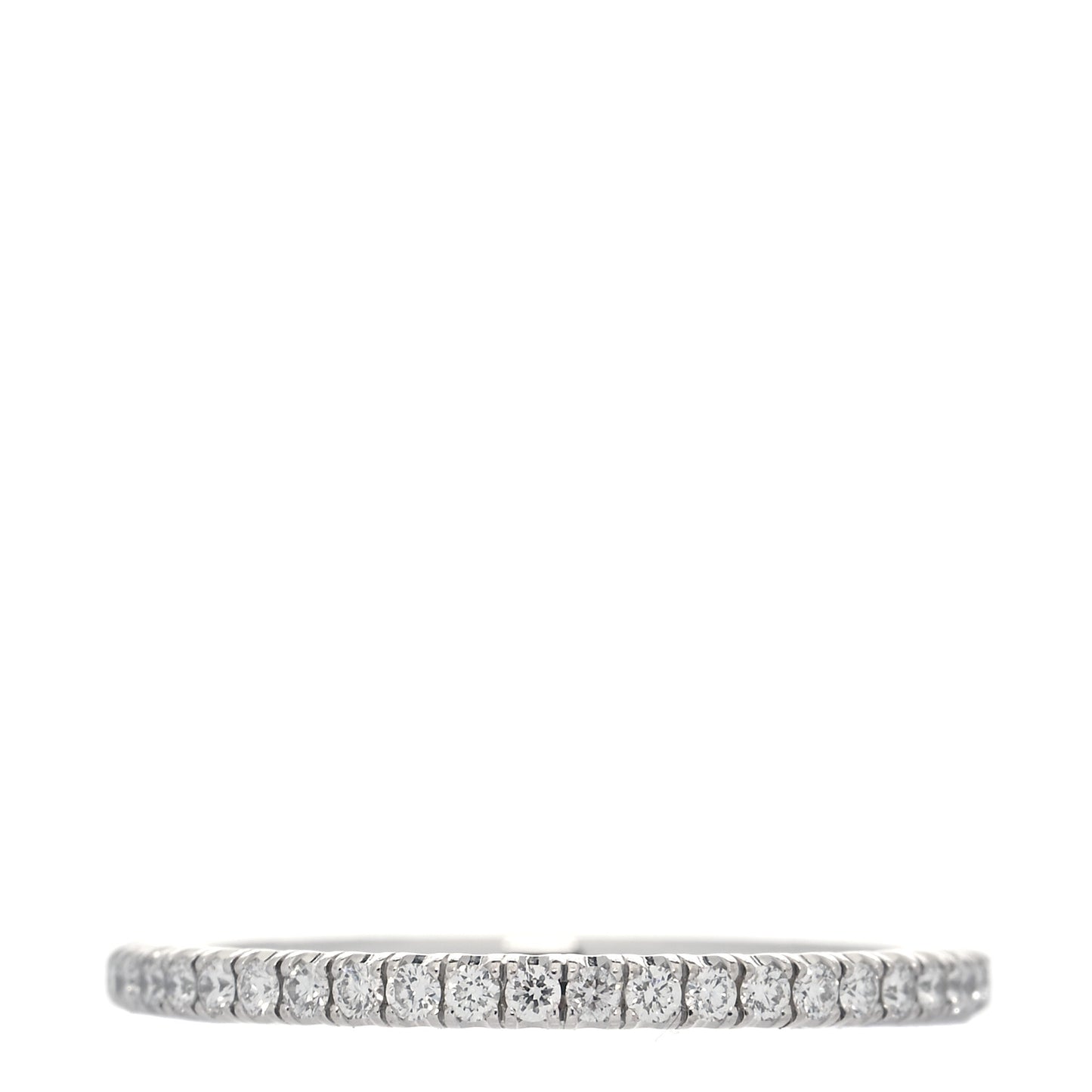 18K White Gold Diamond 1.5mm Etincelle de Cartier Wedding Band Ring 48 4.5