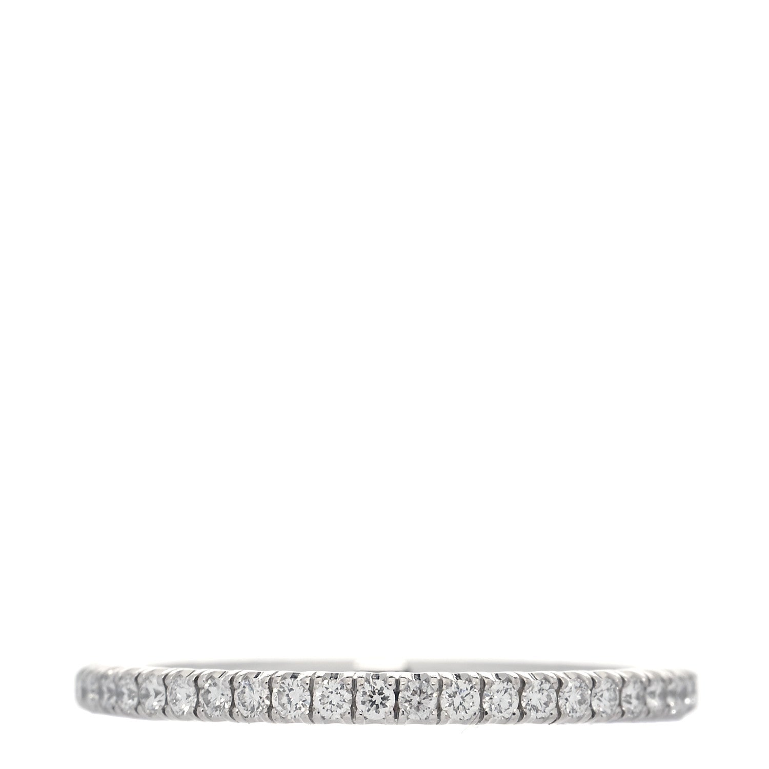Cartier 18K White Gold Diamond 1.5mm Etincelle de Cartier Wedding Band Ring 48 4.5 3 of 5