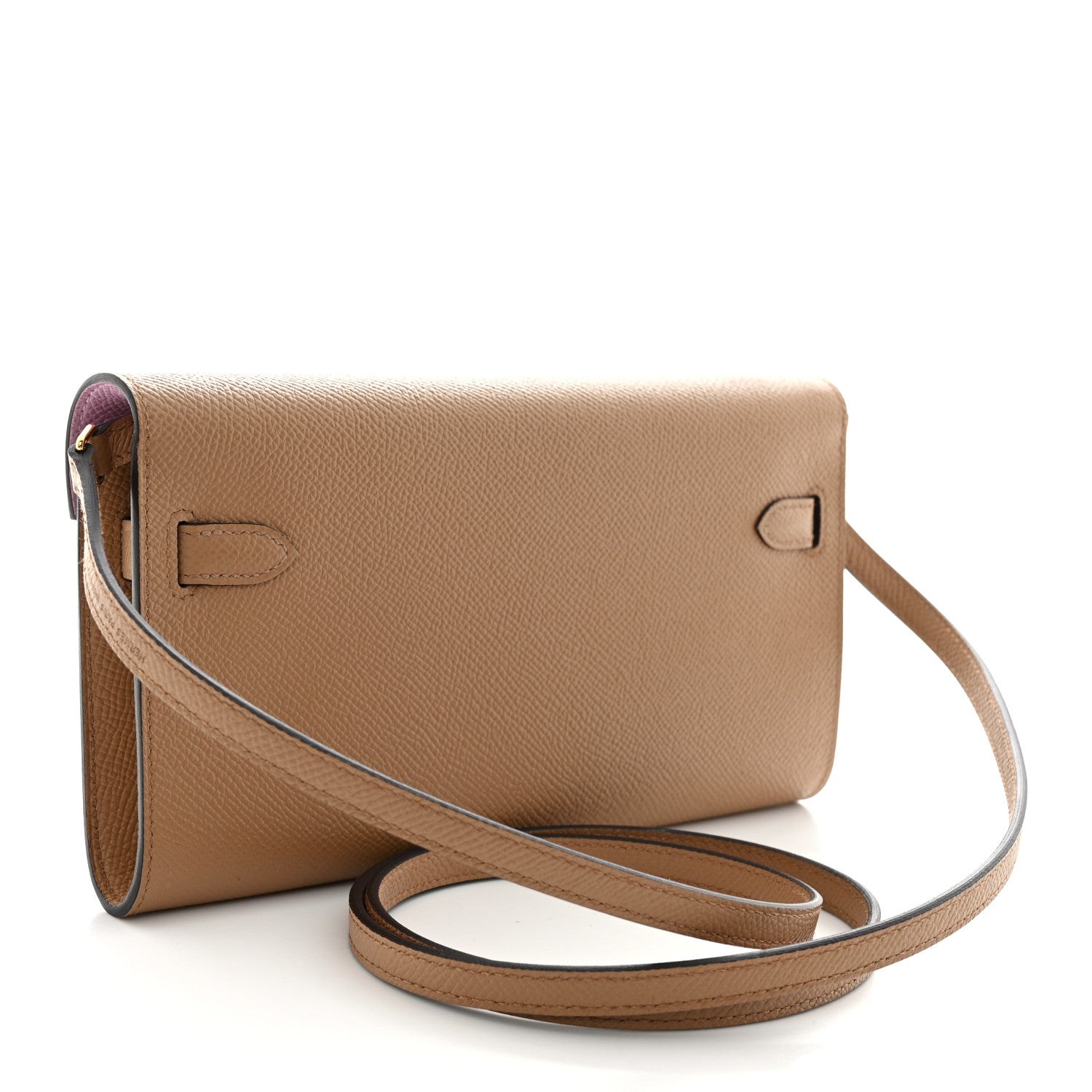 Hermes Epsom Verso Kelly Wallet To Go Chai Mauve Sylvestre 3 of 12