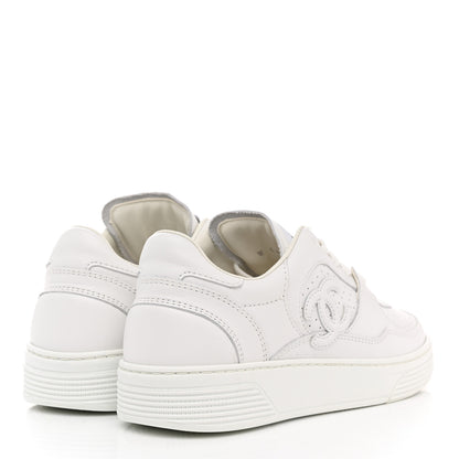 Chanel Calfskin Womens Logo Sneakers 36 White 4 of 9