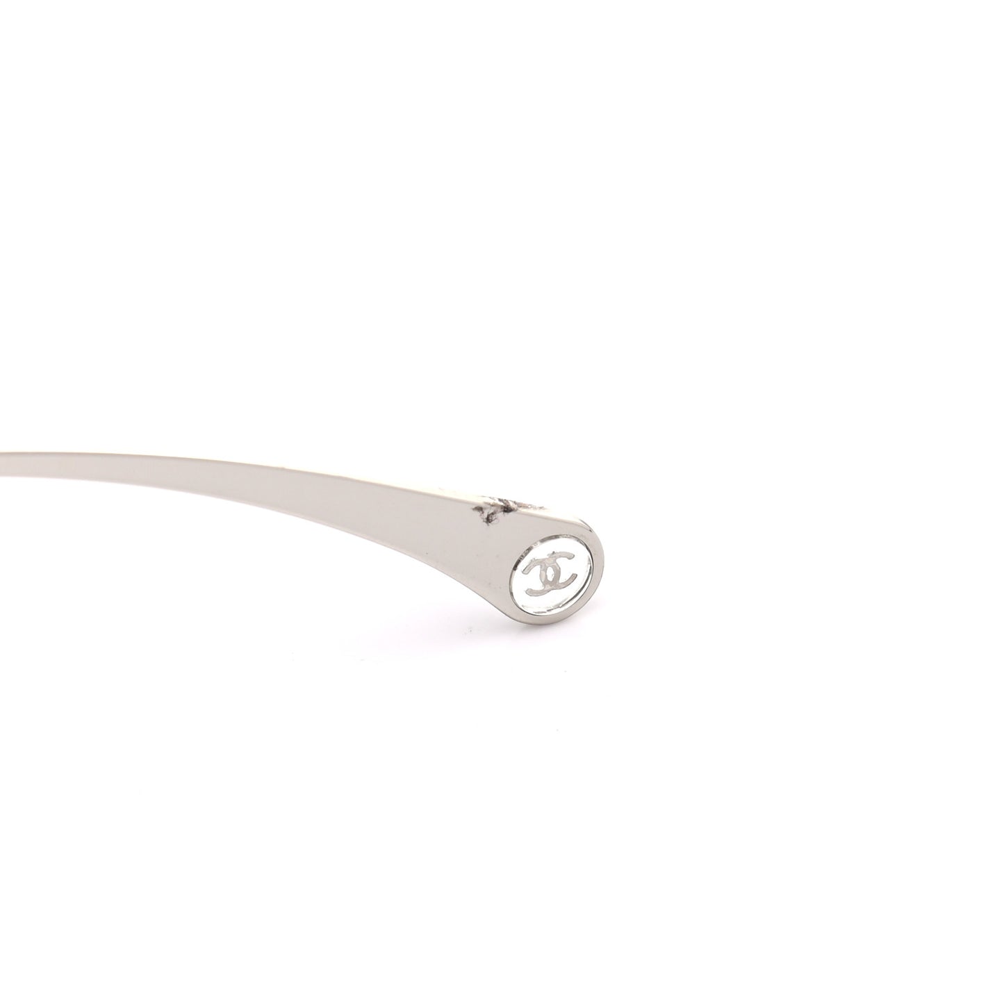 Metal Removable Pearl Chain Square Eyeglasses 2195-S Silver