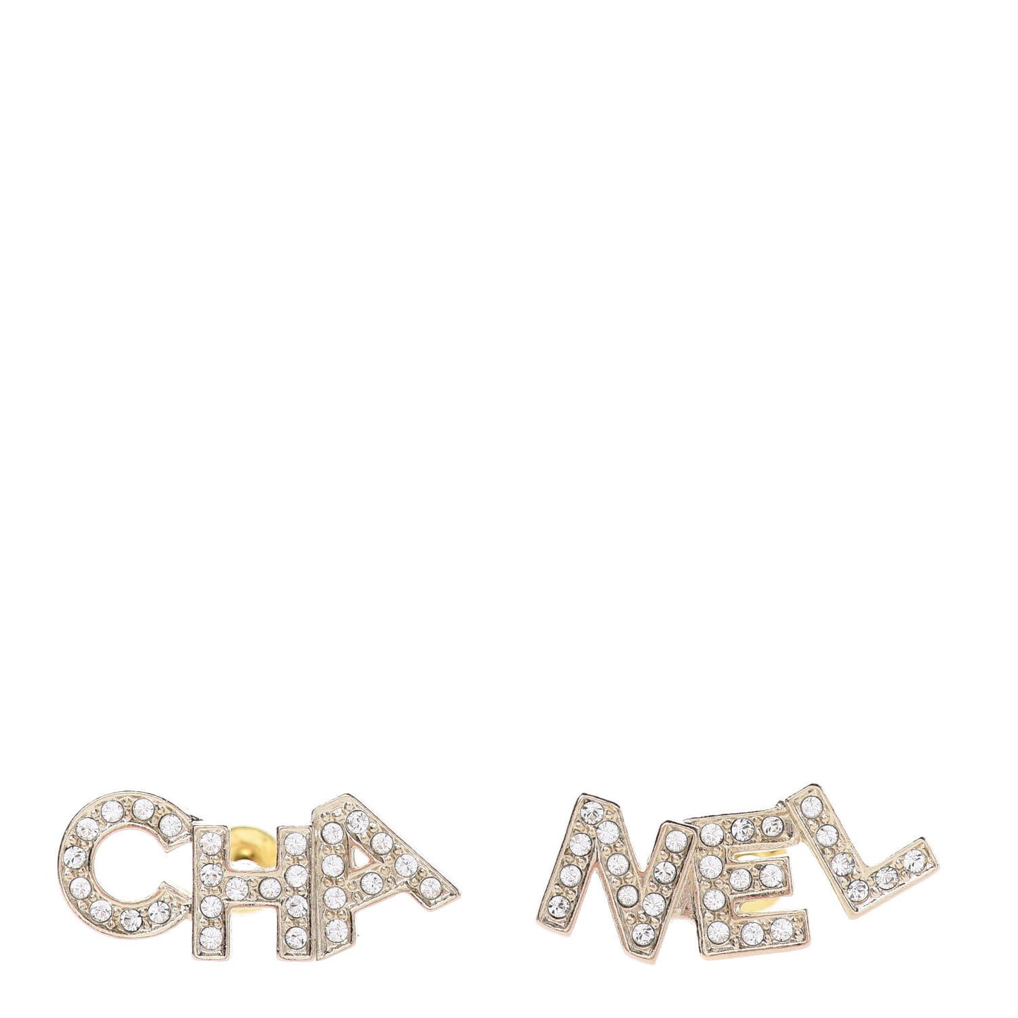 Crystal Pearl Signature Stud Earrings Gold