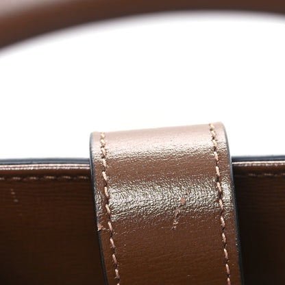 Gucci GG Supreme Monogram Azalea Calfskin Web Medium Jackie 1961 Tote Beige Ebony Brown Sugar 11 of 12