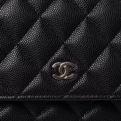Chanel Caviar Quilted Mini Wallet On Chain WOC Black 10 of 11
