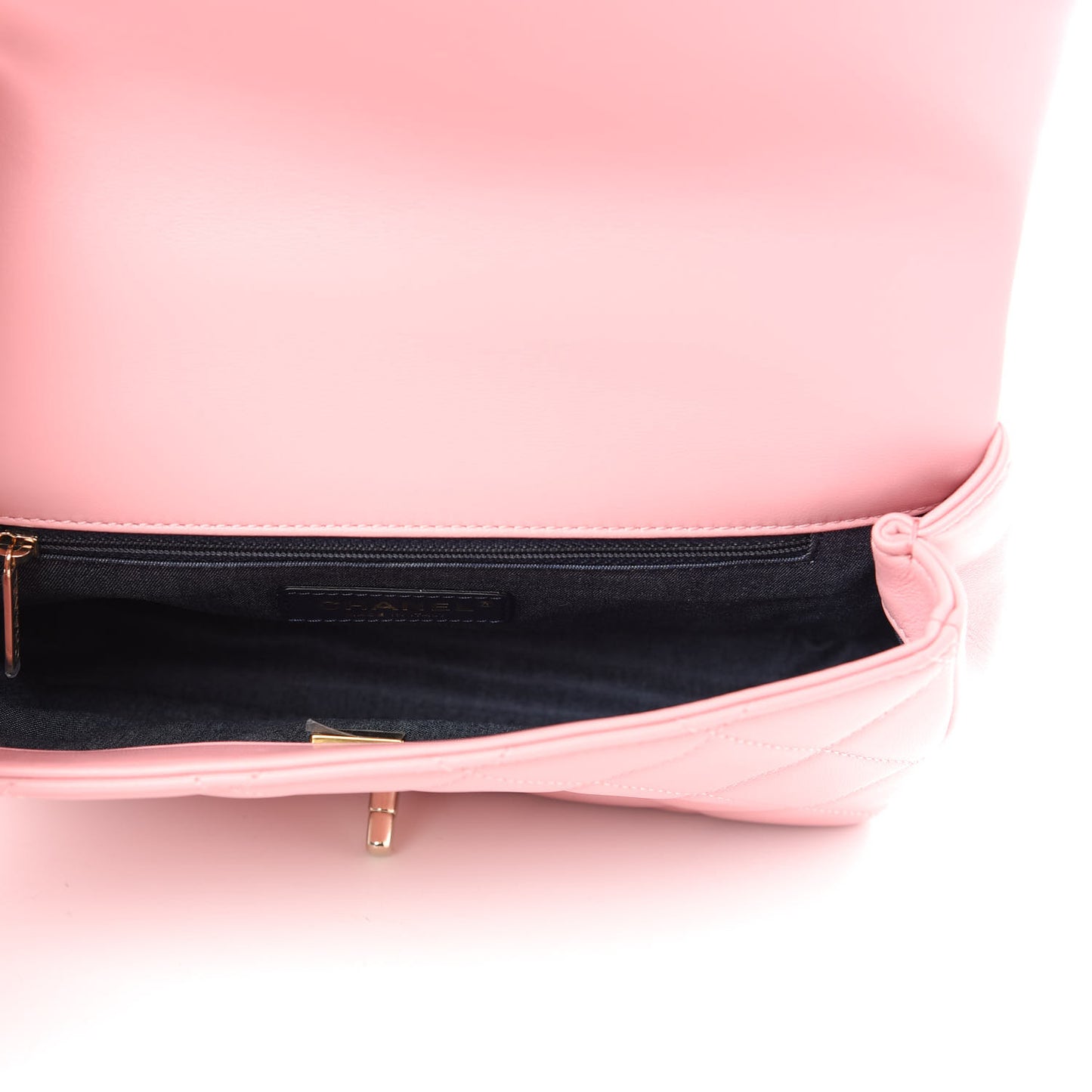 Lambskin Quilted Resin Bi-Color Chain Flap Bag Pink