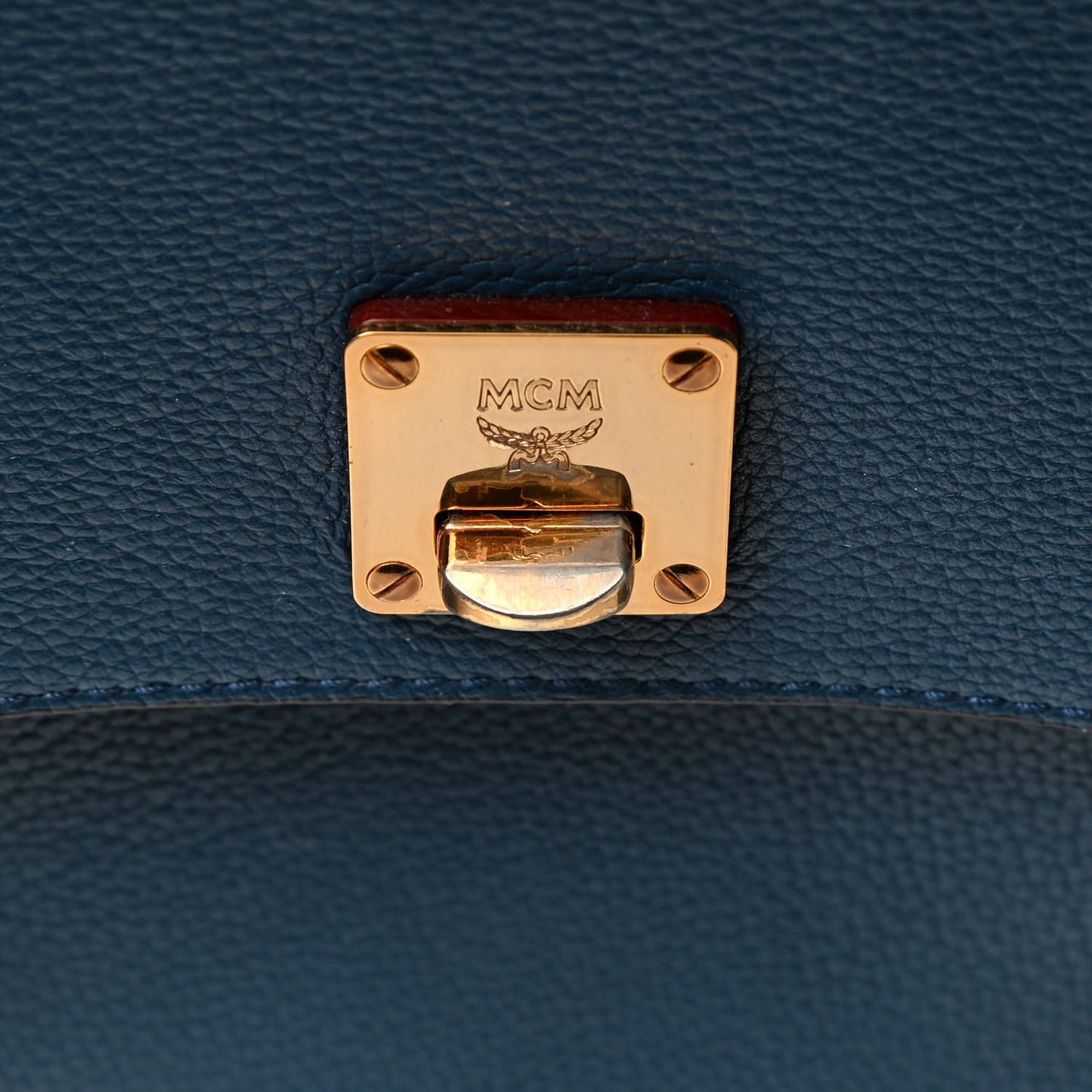 Grained Calfskin Large Milla Convertible Backpack Navy