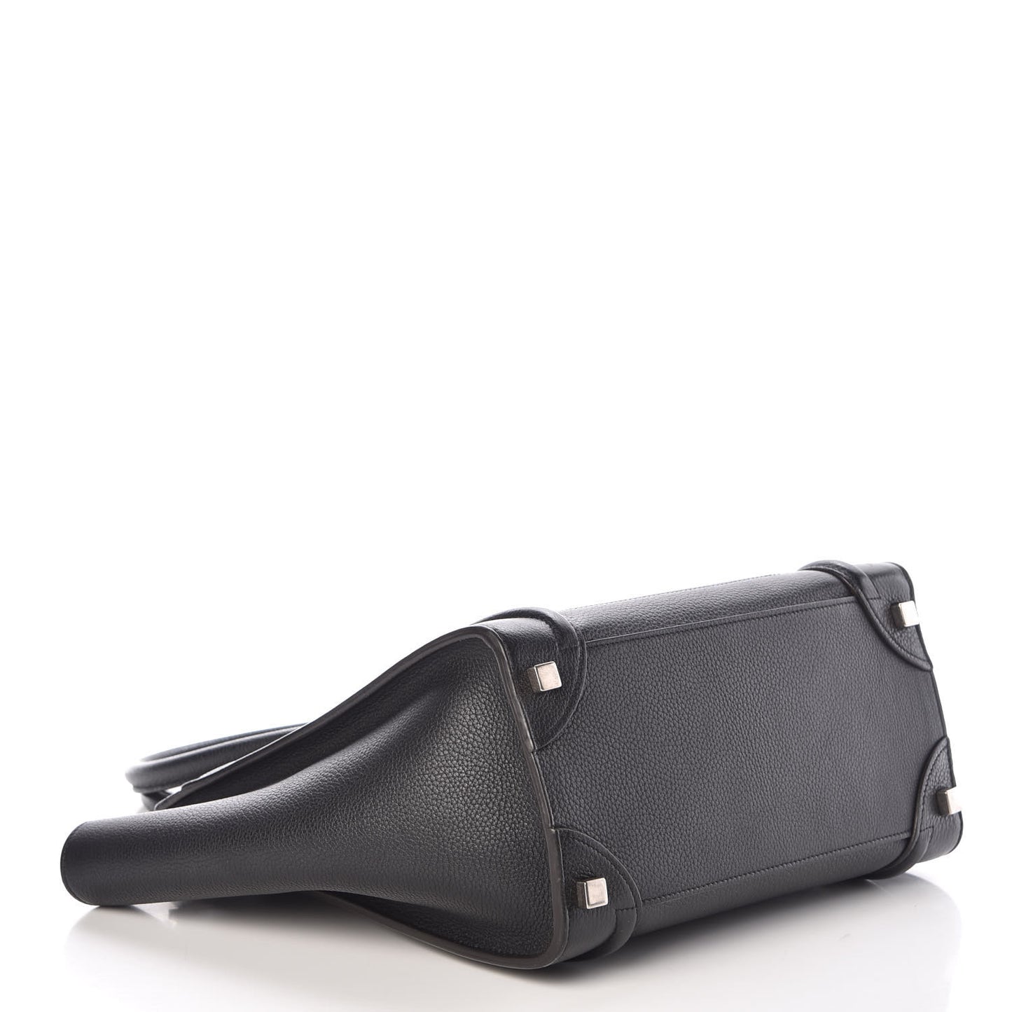 Drummed Calfskin Micro Luggage Black