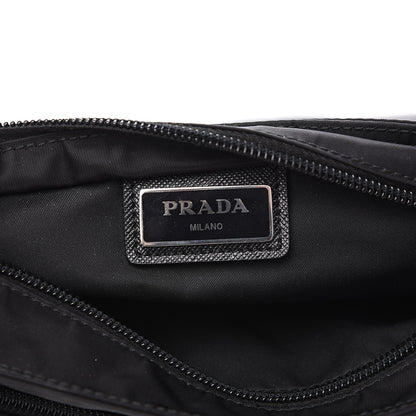 Prada Nylon Flat Messenger Bag Black 5 of 7