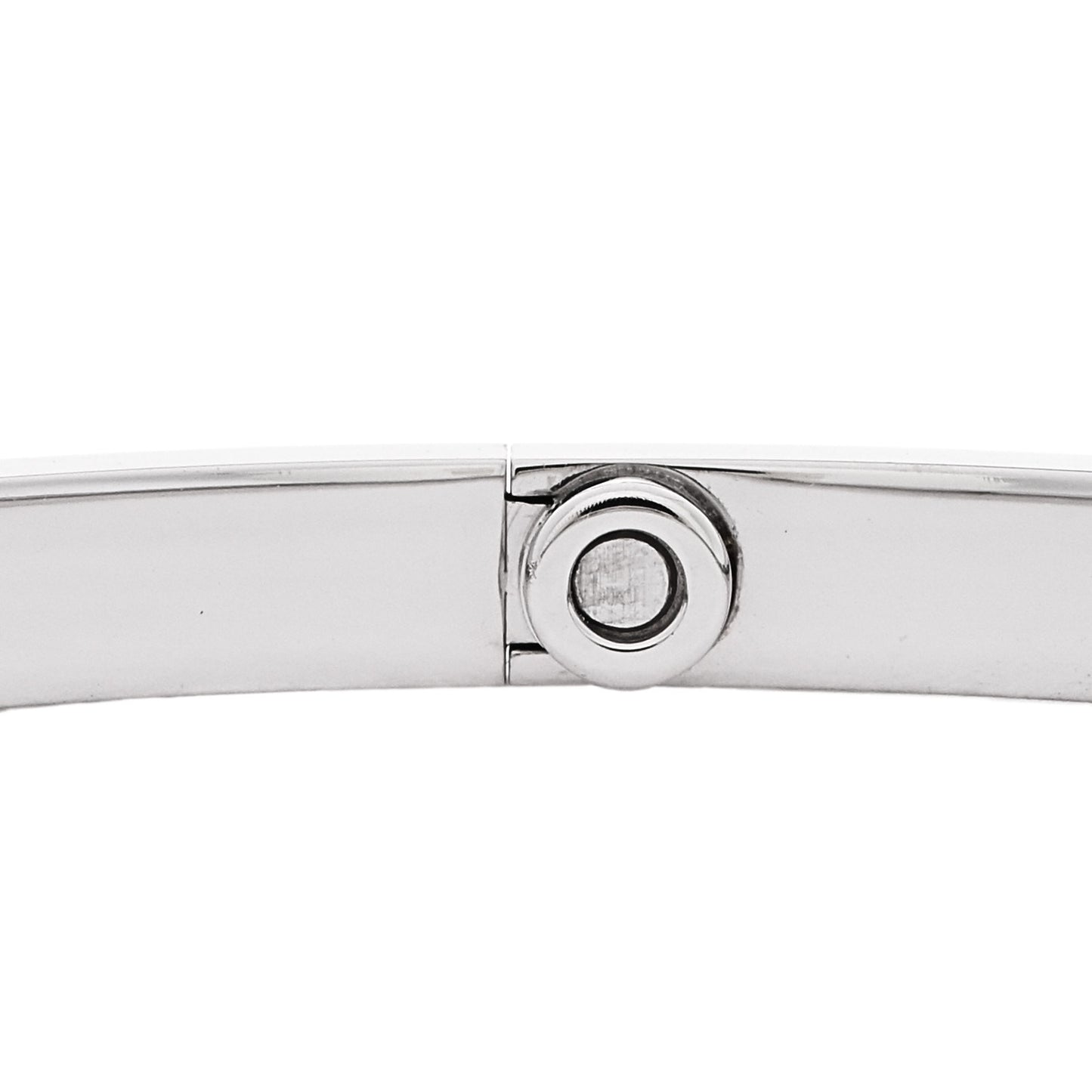 18K White Gold Diamond Small LOVE Paved Bracelet 17