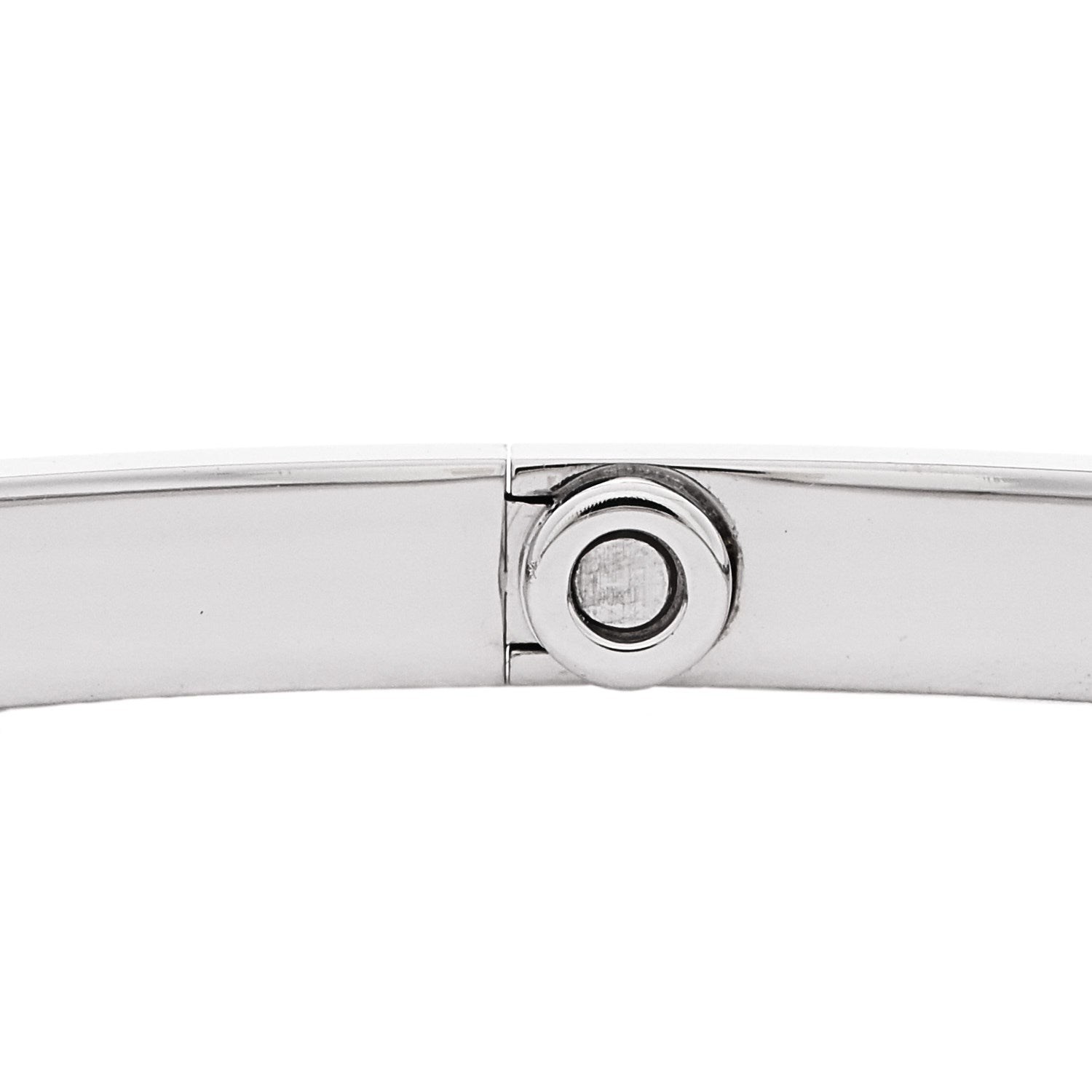 Cartier 18K White Gold Diamond Small LOVE Paved Bracelet 17 7 of 8