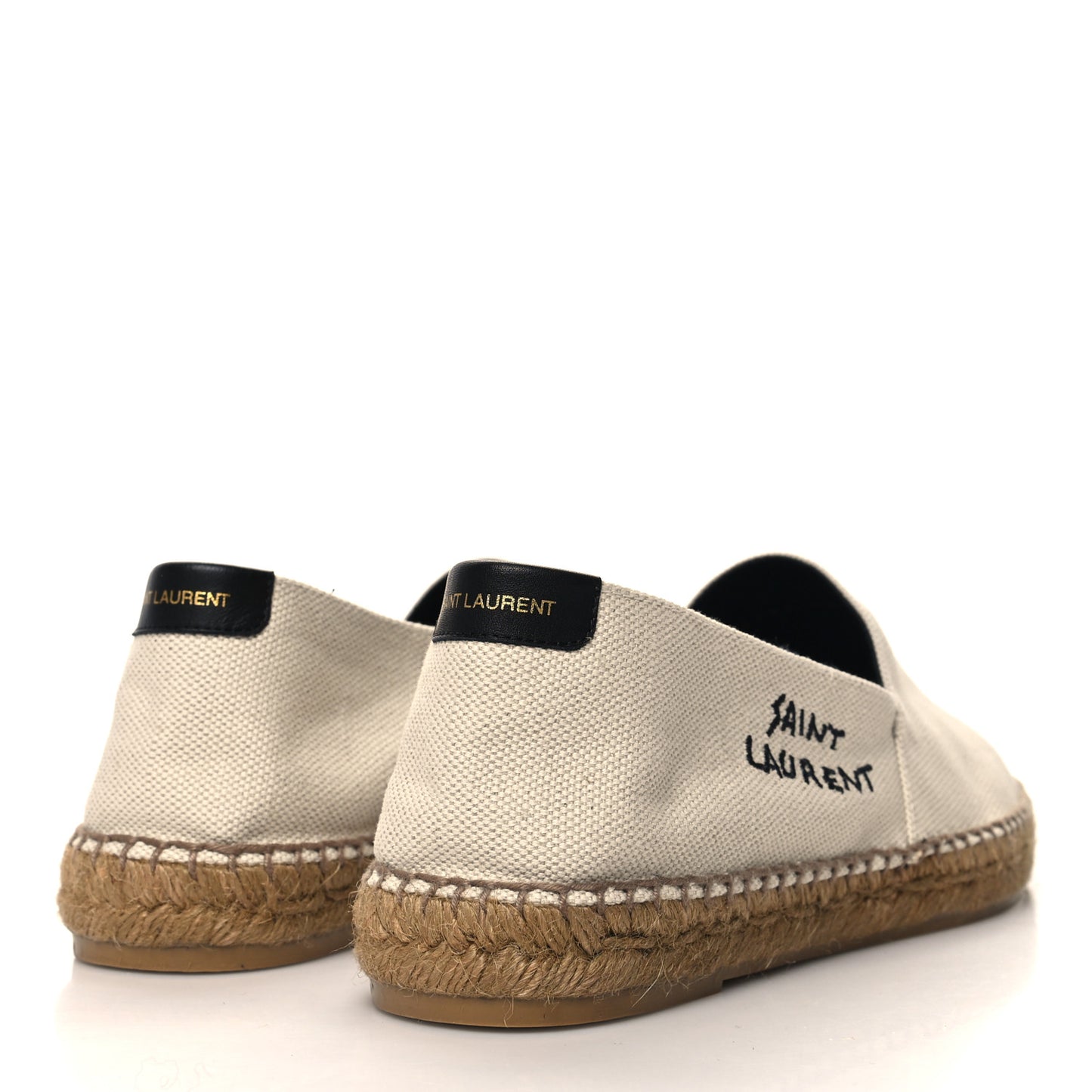 Canvas Nappa Elba Light Logo Embroidered Espadrilles 41 Ecru
