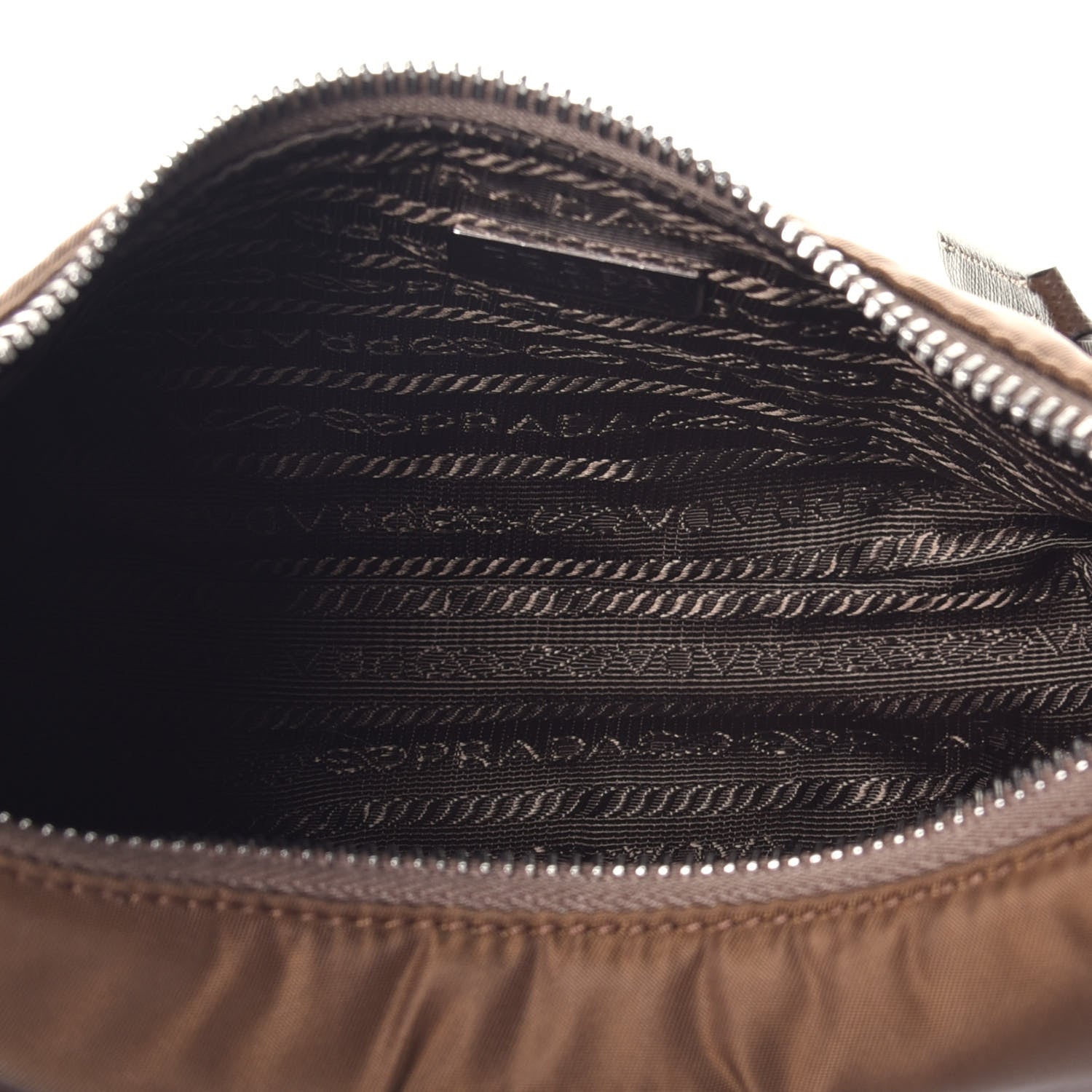 Prada Tessuto Nylon Saffiano Re-Edition 2005 Shoulder Bag Cacao 6 of 10