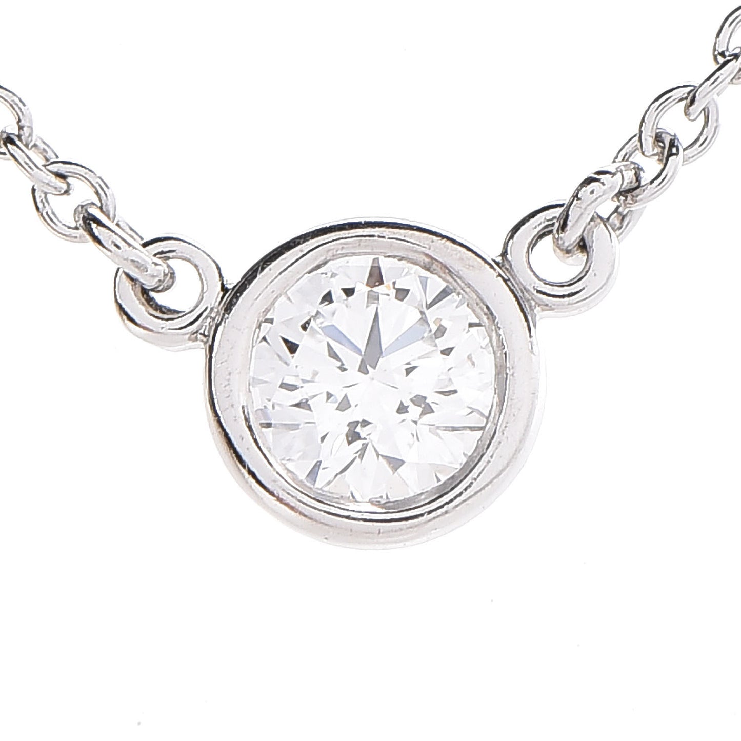 Platinum Diamond .21ct Elsa Peretti Diamonds by the Yard Pendant Necklace