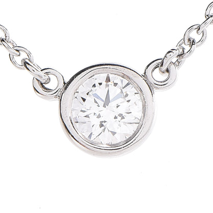 Tiffany Platinum Diamond .21ct Elsa Peretti Diamonds by the Yard Pendant Necklace 4 of 9