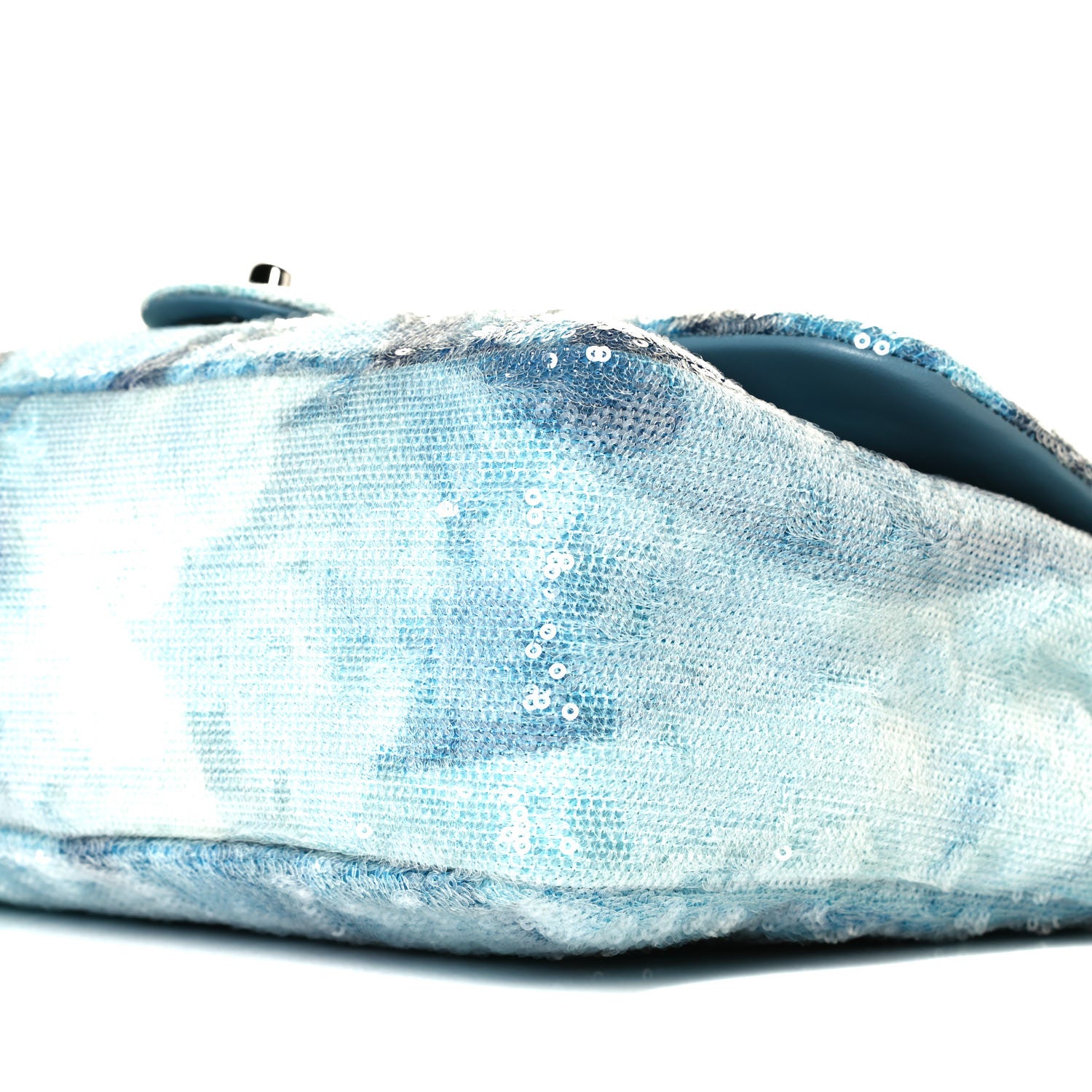 Chanel Sequin Waterfall Small XXL Travel Flap Light Blue 9 of 11