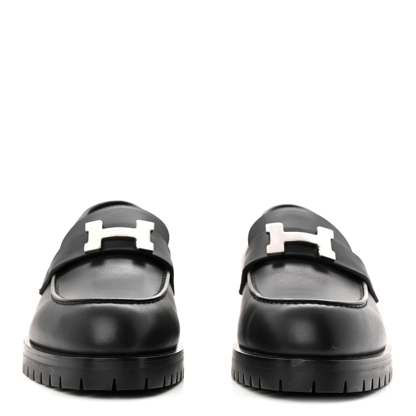 Calfskin Womens Faubourg Loafers 36 Black