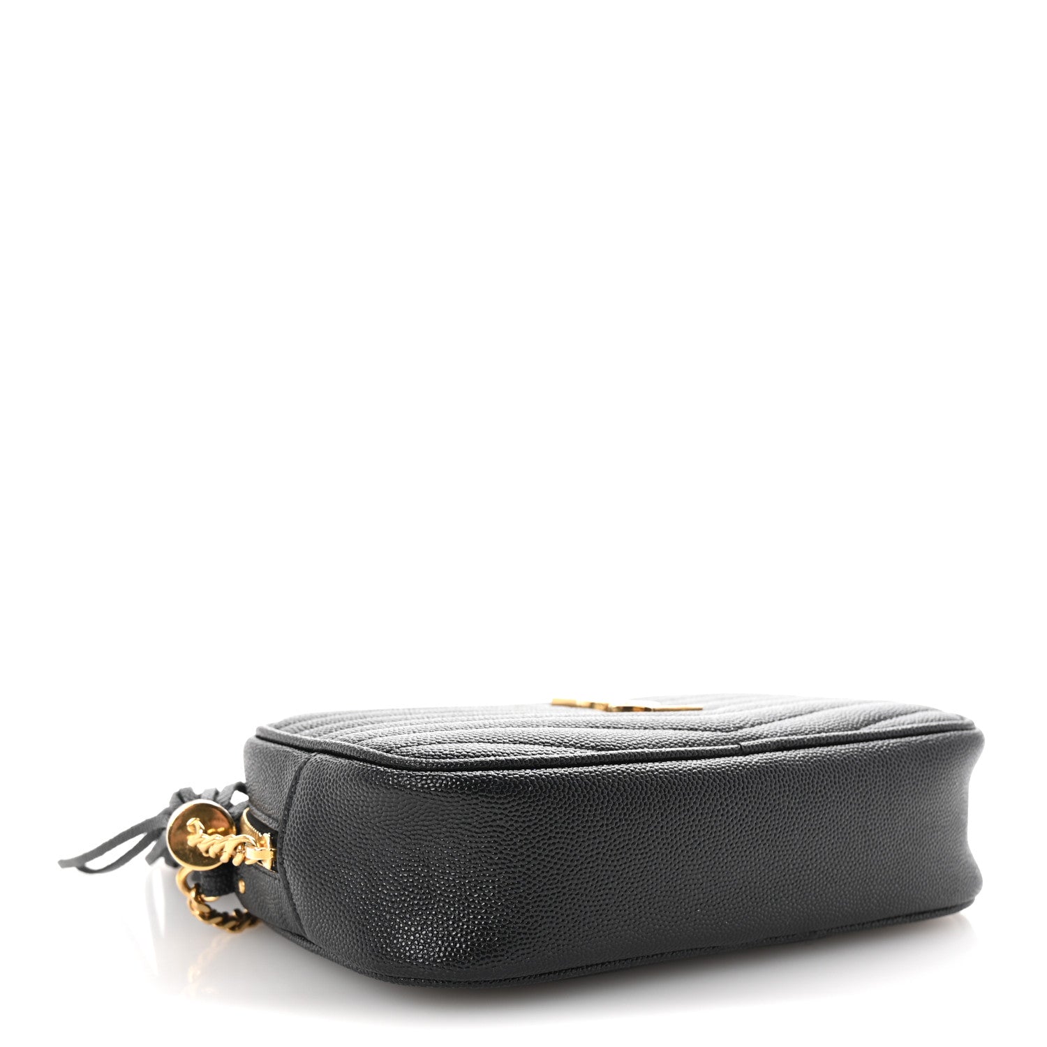 Saint Laurent Grain De Poudre Matelasse Monogram Mini Lou Camera Bag Black 4 of 9