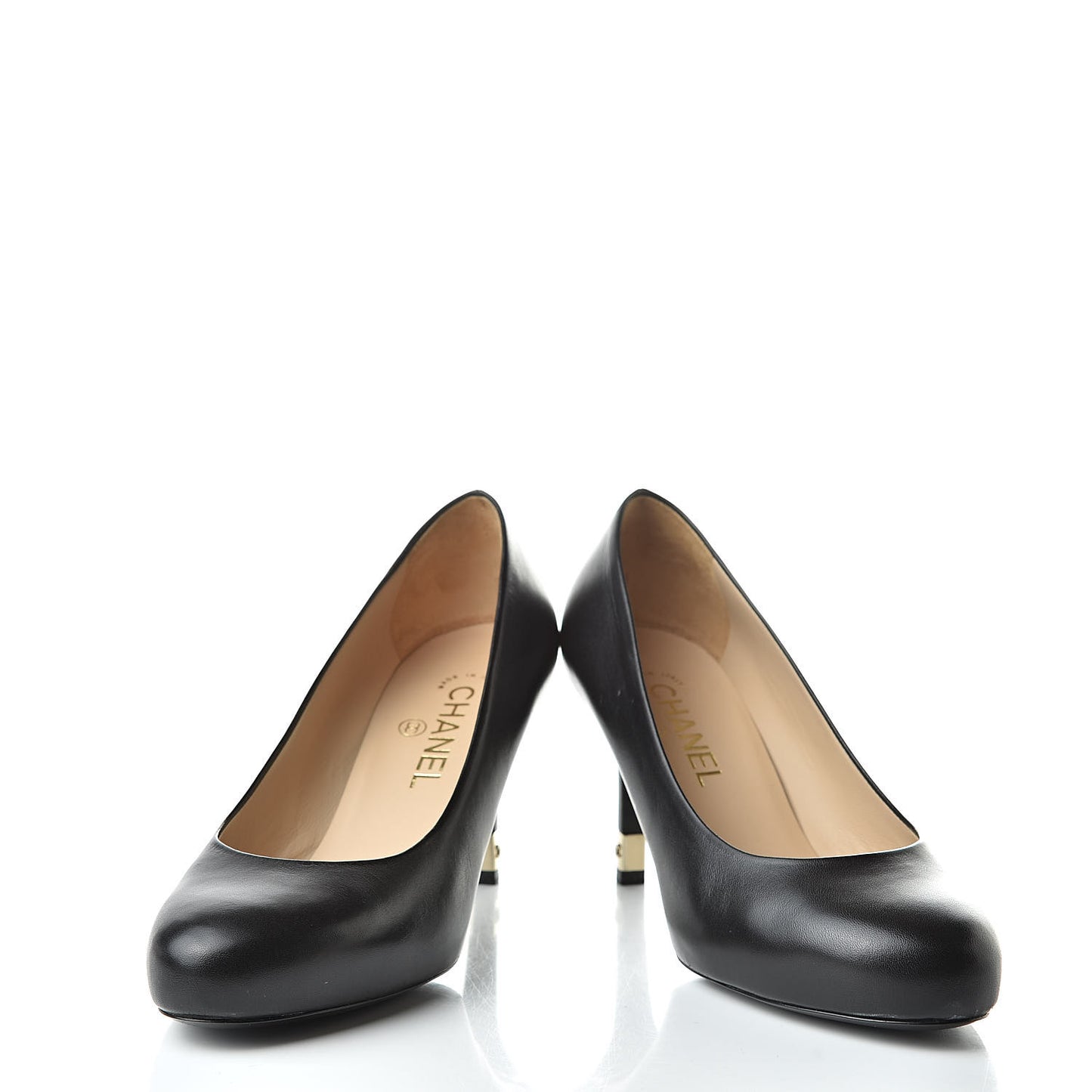 Lambskin CC Pumps 37 Black