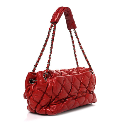 Chanel Calfskin Bubble Quilt Accordion Flap Red 3 of 10