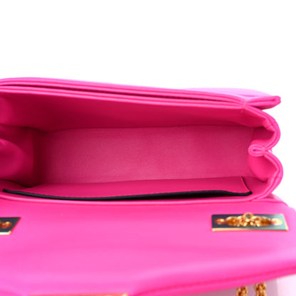 Valentino Garavani Nappa One Stud Chain Clutch Pink PP 5 of 9