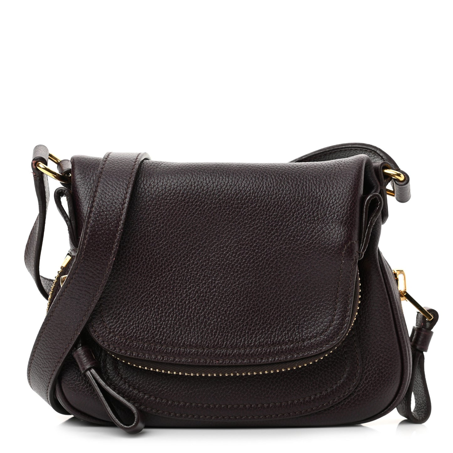 Calfskin Mini Jennifer Crossbody Bag Wine