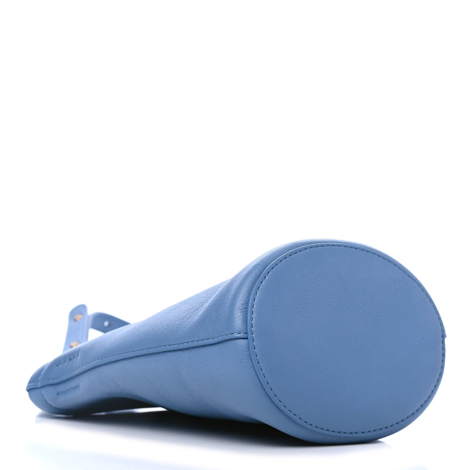 Mansur Gavriel Pebbled Calfskin Zip Bucket Bag Blue 3 of 5