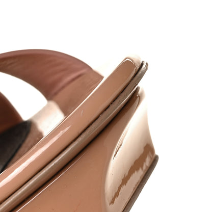 Saint Laurent Patent Tribute 75 Platform Sandals 38.5 Nude 9 of 10