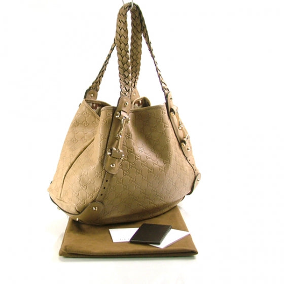 Guccissima GG Leather Pelham Tote Beige