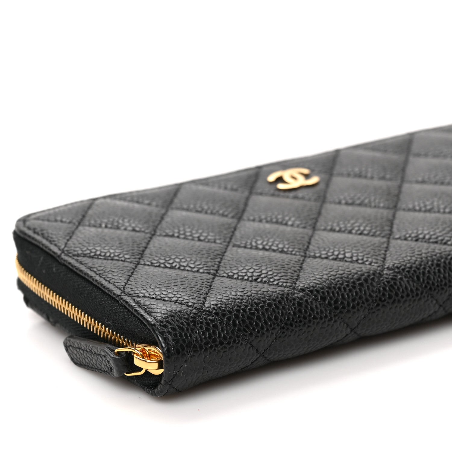 Chanel Caviar Quilted Large Gusset Zip Around Wallet Black 9 of 11